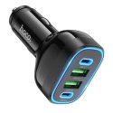 HOCO ładowarka samochodowa 2 x USB A + 2 x Typ C PD QC 72W NZ11 czarna