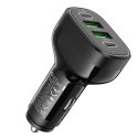 HOCO ładowarka samochodowa 2 x USB A + 2 x Typ C PD QC 72W NZ11 czarna