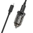 HOCO ładowarka samochodowa Typ C + kabel Typ C do Lightning PD QC3.0 30W Z53 czarna