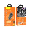 HOCO ładowarka samochodowa Typ C + kabel Typ C do Lightning PD QC3.0 30W Z53 czarna
