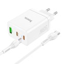 HOCO ładowarka sieciowa 2 x Typ C + USB A + kabel Typ C do Typ C PD QC3.0 3A 35W N33 biała