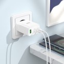 HOCO ładowarka sieciowa 2 x Typ C + USB A + kabel Typ C do Typ C PD QC3.0 3A 35W N33 biała