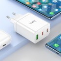 HOCO ładowarka sieciowa 2 x Typ C + USB A + kabel Typ C do Typ C PD QC3.0 3A 35W N33 biała