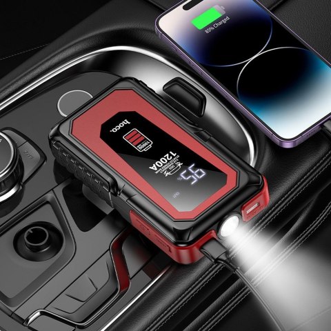 HOCO powerbank 10000 mAh z funkcją rozruchu samochodu 2,4A 18W QS3 czarny HOCO powerbank 10000 mAh z funkcją rozruchu samochodu 2,4A 18W QS3 czarny