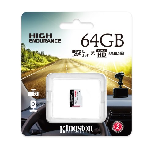 Kingston karta pamięci 64GB microSDXC Endurance kl. 10 UHS-I 95 MB/s Kingston karta pamięci 64GB microSDXC Endurance kl. 10 UHS-I 95 MB/s
