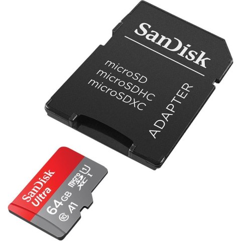 SanDisk karta pamięci Ultra Android microSDXC 64GB 140MB/s A1 Cl.10 UHS-I + adapter SanDisk karta pamięci Ultra Android microSDXC 64GB 140MB/s A1 Cl.10 UHS-I + adapter