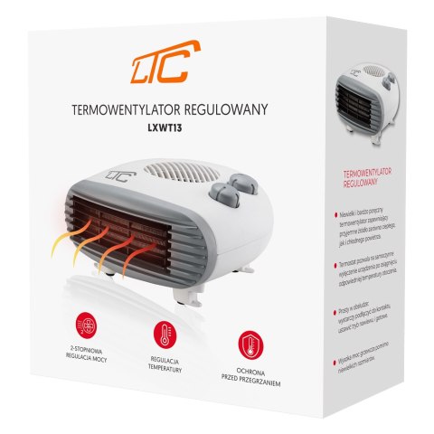Grzejnik biały wąski - termowentylator LTC REG. 1000/2000W slim - 230V Grzejnik biały wąski - termowentylator LTC REG. 1000/2000W slim - 230V