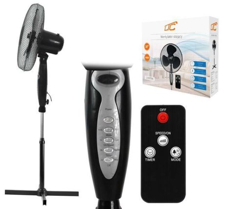 Wentylator stojący WT06 40W 16" czarny 3 tryby sterowany pilotem HQ Wentylator stojący WT06 40W 16" czarny 3 tryby sterowany pilotem HQ