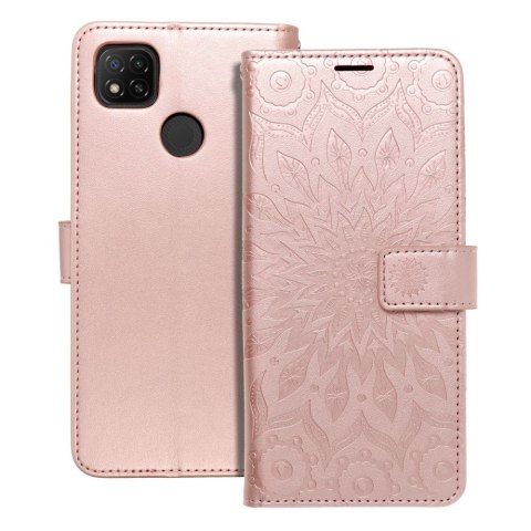 Kabura MEZZO Book do XIAOMI Redmi 9C / 9C NFC mandala złoty róż Kabura MEZZO Book do XIAOMI Redmi 9C / 9C NFC mandala złoty róż