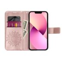 Kabura MEZZO Book do XIAOMI Redmi 9C / 9C NFC mandala złoty róż Kabura MEZZO Book do XIAOMI Redmi 9C / 9C NFC mandala złoty róż