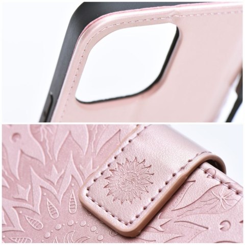 Kabura MEZZO Book do XIAOMI Redmi 9C / 9C NFC mandala złoty róż Kabura MEZZO Book do XIAOMI Redmi 9C / 9C NFC mandala złoty róż