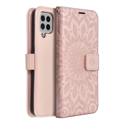 Kabura MEZZO Book do SAMSUNG A22 5G mandala złoty róż Kabura MEZZO Book do SAMSUNG A22 5G mandala złoty róż