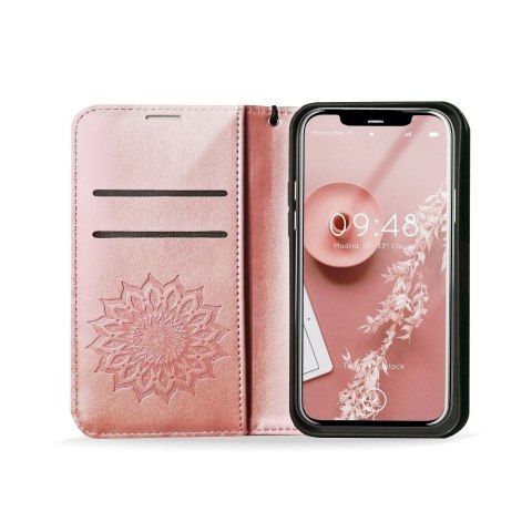 Kabura MEZZO Book do SAMSUNG S20 FE / S20 FE 5G mandala złoty róż Kabura MEZZO Book do SAMSUNG S20 FE / S20 FE 5G mandala złoty róż