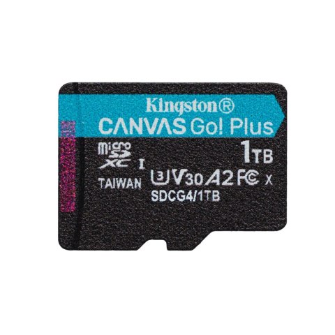 Kingston karta pamięci 1TB microSDXC Canvas Go Plus Gen4 200MB/s A2 U3 V30 + adapter Kingston karta pamięci 1TB microSDXC Canvas Go Plus Gen4 200MB/s A2 U3 V30 + adapter
