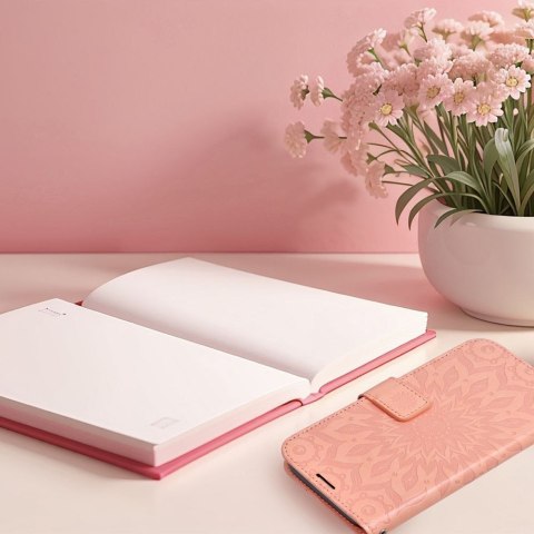 Kabura MEZZO Book do IPHONE 16 mandala peach fuzz Kabura MEZZO Book do IPHONE 16 mandala peach fuzz