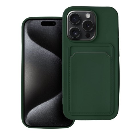 Futerał CARD CASE do IPHONE 15 Pro zielony Futerał CARD CASE do IPHONE 15 Pro zielony