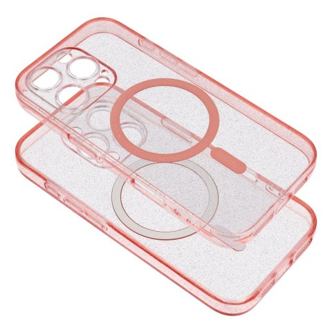 Futerał CLEAR MAG COVER z ochroną aparatu kompatybilny z MagSafe do IPHONE 14 Pro Max pink glitter Futerał CLEAR MAG COVER z ochroną aparatu kompatybilny z MagSafe do IPHONE 14 Pro Max pink glitter