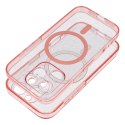 Futerał CLEAR MAG COVER z ochroną aparatu kompatybilny z MagSafe do IPHONE 14 Pro Max pink glitter Futerał CLEAR MAG COVER z ochroną aparatu kompatybilny z MagSafe do IPHONE 14 Pro Max pink glitter
