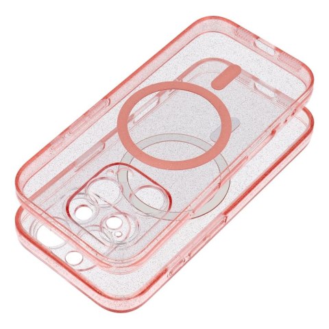Futerał CLEAR MAG COVER z ochroną aparatu kompatybilny z MagSafe do IPHONE 14 Pro Max pink glitter Futerał CLEAR MAG COVER z ochroną aparatu kompatybilny z MagSafe do IPHONE 14 Pro Max pink glitter