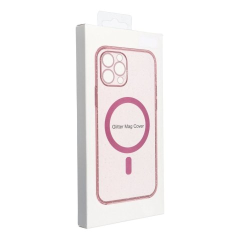 Futerał CLEAR MAG COVER z ochroną aparatu kompatybilny z MagSafe do IPHONE 14 Pro Max pink glitter Futerał CLEAR MAG COVER z ochroną aparatu kompatybilny z MagSafe do IPHONE 14 Pro Max pink glitter