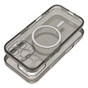 Futerał CLEAR MAG COVER z ochroną aparatu kompatybilny z MagSafe do IPHONE 16 Pro black glitter