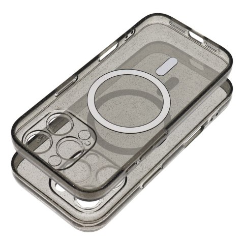 Futerał CLEAR MAG COVER z ochroną aparatu kompatybilny z MagSafe do IPHONE 16 Pro black glitter Futerał CLEAR MAG COVER z ochroną aparatu kompatybilny z MagSafe do IPHONE 16 Pro black glitter