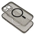 Futerał CLEAR MAG COVER z ochroną aparatu kompatybilny z MagSafe do IPHONE 16 Pro black glitter