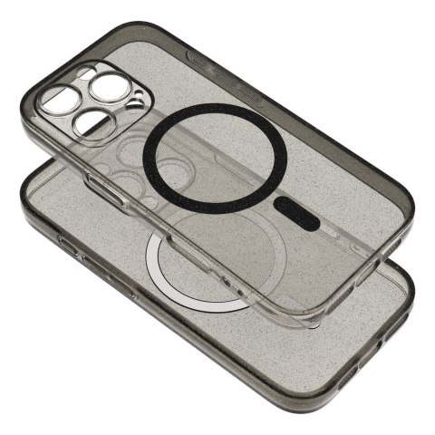 Futerał CLEAR MAG COVER z ochroną aparatu kompatybilny z MagSafe do IPHONE 16 Pro black glitter Futerał CLEAR MAG COVER z ochroną aparatu kompatybilny z MagSafe do IPHONE 16 Pro black glitter
