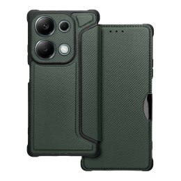 Kabura RAZOR Book do XIAOMI Redmi Note 13 Pro 4G / POCO M6 Pro 4G ciemnozielony