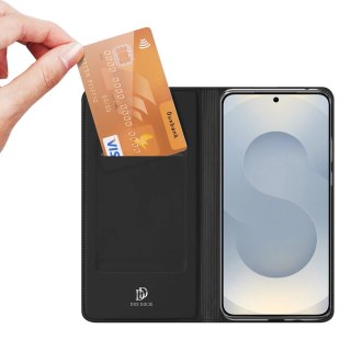 Etui Dux Ducis Skin Pro na Samsung Galaxy S25 Edge z klapką i miejscem na kartę - czarne