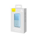 BASEUS powerbank 10000 mAh + kabel USB A do Typ C PD QC3.0 3A 20W PPBD040103 niebieski