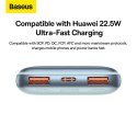 BASEUS powerbank 10000 mAh + kabel USB A do Typ C PD QC3.0 3A 22,5W PPBD040003 niebieski