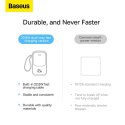 BASEUS powerbank 10000 mAh z wbudowanym kablem Typ C + kabel USB A do Typ C PD QC3.0 3A 22,5W PPQD020102 biały