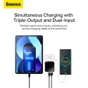 BASEUS powerbank 10000 mAh z wbudowanym kablem Typ C + kabel USB A do Typ C PD QC3.0 3A 22,5W PPQD020102 biały