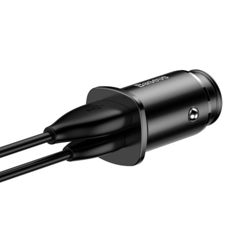 Baseus Square PPS inteligentna ładowarka samochodowa z portami USB Quick Charge 4.0 QC 4.0 i USB-C PD 3.0 SCP czarny (CCALL-AS01 Baseus Square PPS inteligentna ładowarka samochodowa z portami USB Quick Charge 4.0 QC 4.0 i USB-C PD 3.0 SCP czarny (CCALL-AS01