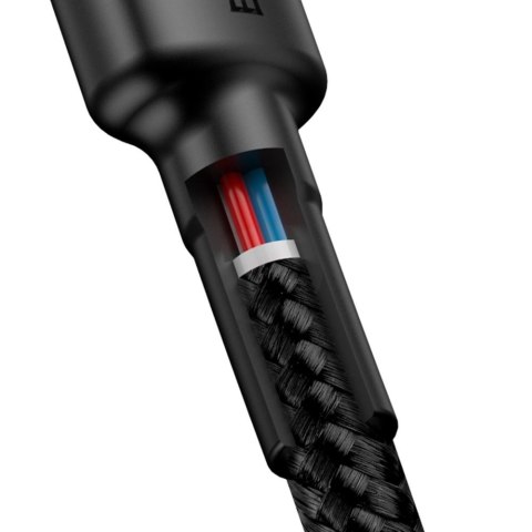 Kabel Baseus CATKLF-G91 USB-C - USB-C PD QC 60W 3A 480Mb/s 1m - czarno-czerwony Kabel Baseus CATKLF-G91 USB-C - USB-C PD QC 60W 3A 480Mb/s 1m - czarno-czerwony