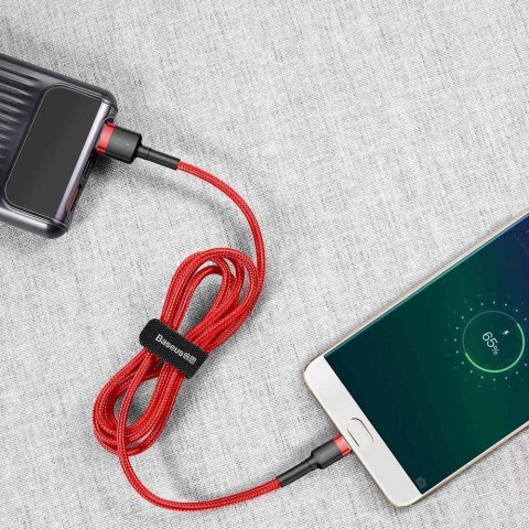 Kabel Baseus Cafule Cable CAMKLF-B09 USB-A / micro USB 2.4A 1 m - czerwony Kabel Baseus Cafule Cable CAMKLF-B09 USB-A / micro USB 2.4A 1 m - czerwony