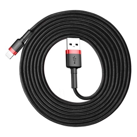 Kabel Baseus Cafule USB-A / Lightning 1.5A QC 3.0 2 m - czarno-czerwony Kabel Baseus Cafule USB-A / Lightning 1.5A QC 3.0 2 m - czarno-czerwony