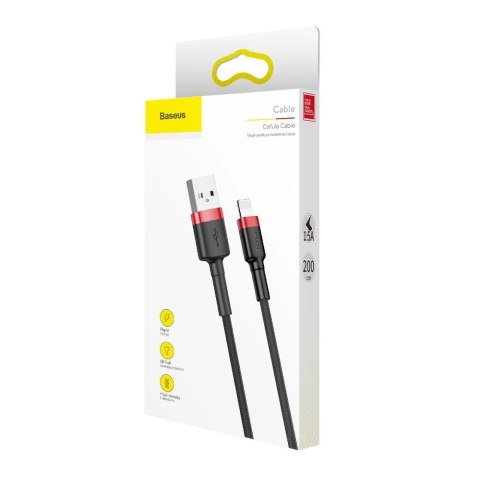 Kabel Baseus Cafule USB-A / Lightning 1.5A QC 3.0 2 m - czarno-czerwony Kabel Baseus Cafule USB-A / Lightning 1.5A QC 3.0 2 m - czarno-czerwony