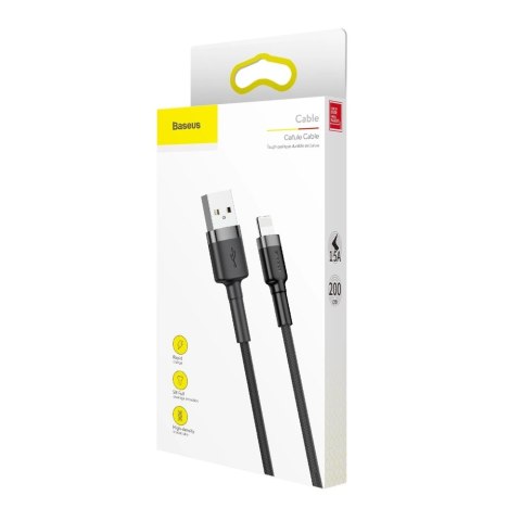 Kabel Baseus Cafule USB-A / Lightning 1.5A QC 3.0 2 m - czarny Kabel Baseus Cafule USB-A / Lightning 1.5A QC 3.0 2 m - czarny