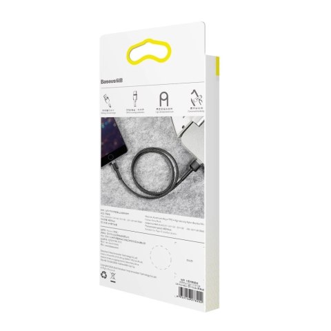Kabel Baseus Cafule USB-A / Lightning 2.4A QC 3.0 0.5 m - czarno-szary Kabel Baseus Cafule USB-A / Lightning 2.4A QC 3.0 0.5 m - czarno-szary
