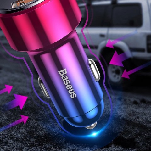 Baseus Magic Series Dual QC - ładowarka samochodowa Quick Charge 3.0 2x USB 45W 6A czarny (CCMLC20A-01) Baseus Magic Series Dual QC - ładowarka samochodowa Quick Charge 3.0 2x USB 45W 6A czarny (CCMLC20A-01)