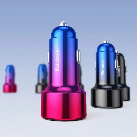 Baseus Magic Series Dual QC - ładowarka samochodowa Quick Charge 3.0 2x USB 45W 6A czarny (CCMLC20A-01) Baseus Magic Series Dual QC - ładowarka samochodowa Quick Charge 3.0 2x USB 45W 6A czarny (CCMLC20A-01)