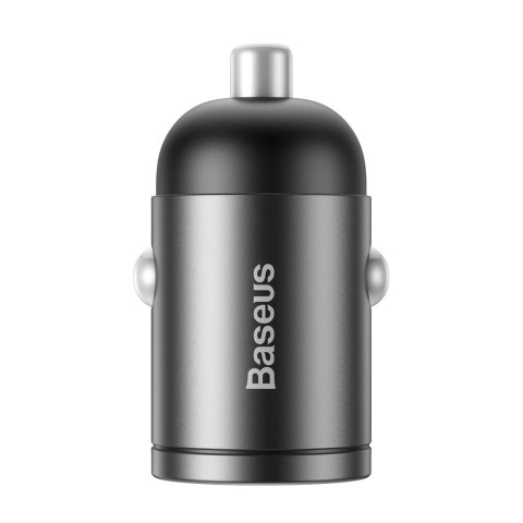 Baseus Tiny Star mini inteligentna ładowarka samochodowa USB 30W Quick Charge 3.0 szary (VCHX-A0G) Baseus Tiny Star mini inteligentna ładowarka samochodowa USB 30W Quick Charge 3.0 szary (VCHX-A0G)