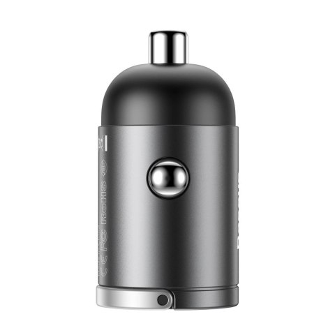 Baseus Tiny Star mini inteligentna ładowarka samochodowa USB 30W Quick Charge 3.0 szary (VCHX-A0G) Baseus Tiny Star mini inteligentna ładowarka samochodowa USB 30W Quick Charge 3.0 szary (VCHX-A0G)