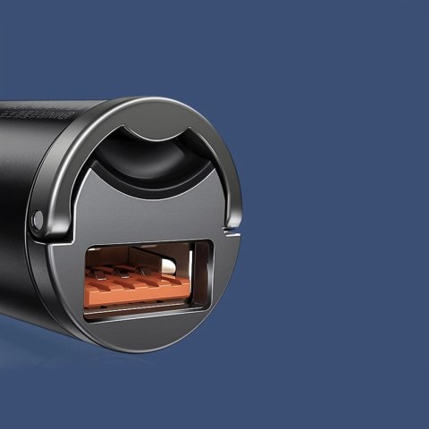 Baseus Tiny Star mini inteligentna ładowarka samochodowa USB 30W Quick Charge 3.0 szary (VCHX-A0G) Baseus Tiny Star mini inteligentna ładowarka samochodowa USB 30W Quick Charge 3.0 szary (VCHX-A0G)