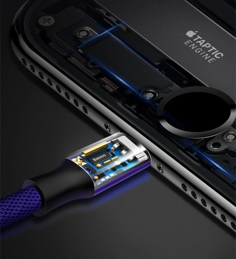 Baseus Yiven kabel przewód w materiałowym oplocie USB / Lightning 1,8M czarny (CALYW-A01) Baseus Yiven kabel przewód w materiałowym oplocie USB / Lightning 1,8M czarny (CALYW-A01)