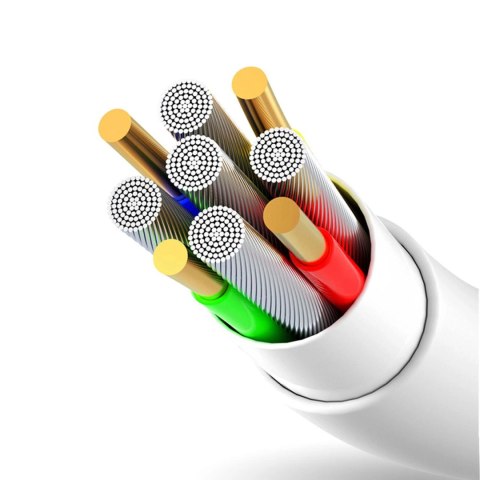 Dudao przewód kabel USB / micro USB 3A 1m biały (L2M 1m white) Dudao przewód kabel USB / micro USB 3A 1m biały (L2M 1m white)