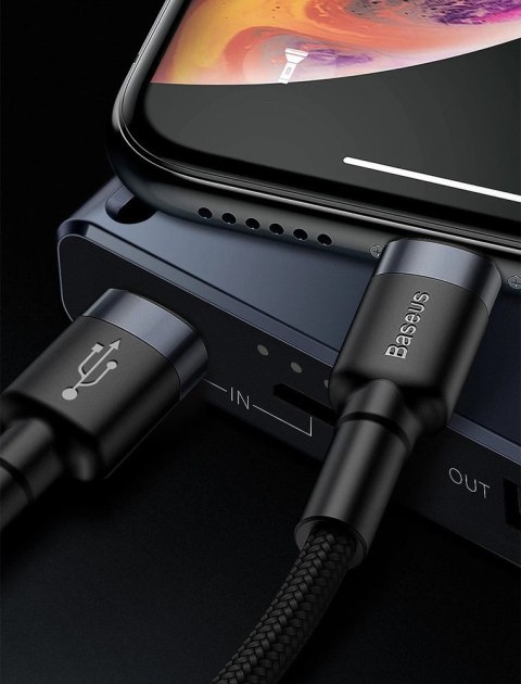 Kabel Baseus CATLKLF-G1 Lightning - USB-C PD QC 18W 480Mb/s 1m - czarno-szary Kabel Baseus CATLKLF-G1 Lightning - USB-C PD QC 18W 480Mb/s 1m - czarno-szary