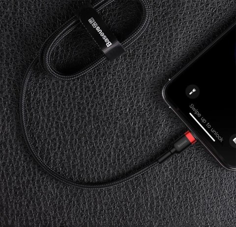 Kabel Baseus CATLKLF-G1 Lightning - USB-C PD QC 18W 480Mb/s 1m - czarno-szary Kabel Baseus CATLKLF-G1 Lightning - USB-C PD QC 18W 480Mb/s 1m - czarno-szary